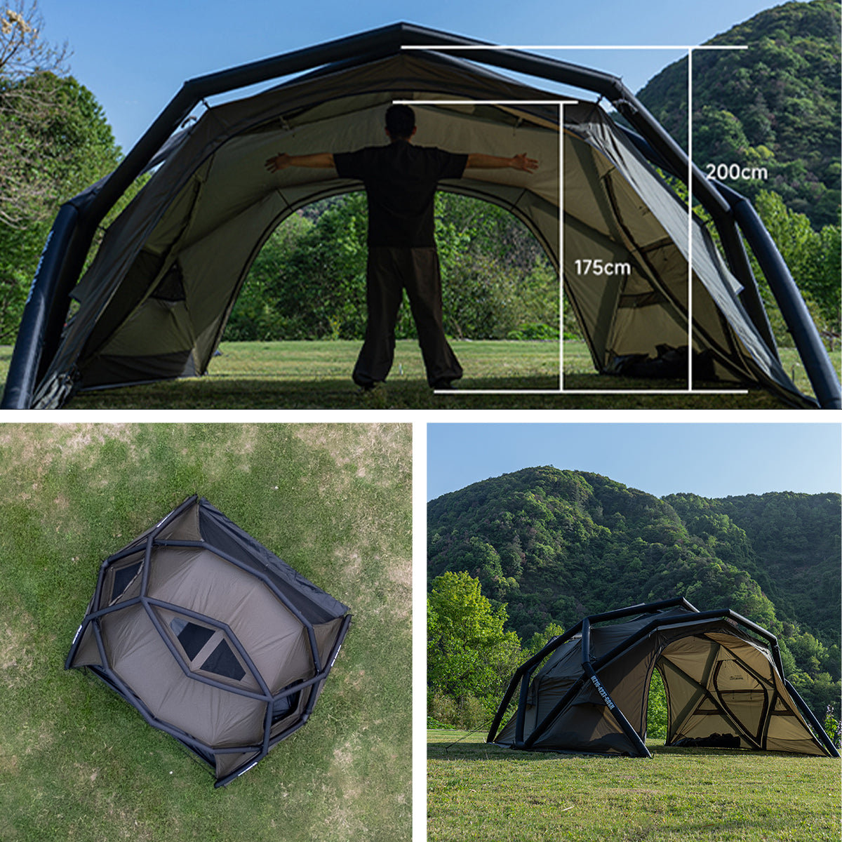 Springhill エアドームテント 広々 オールシーズン ポンプ付属
